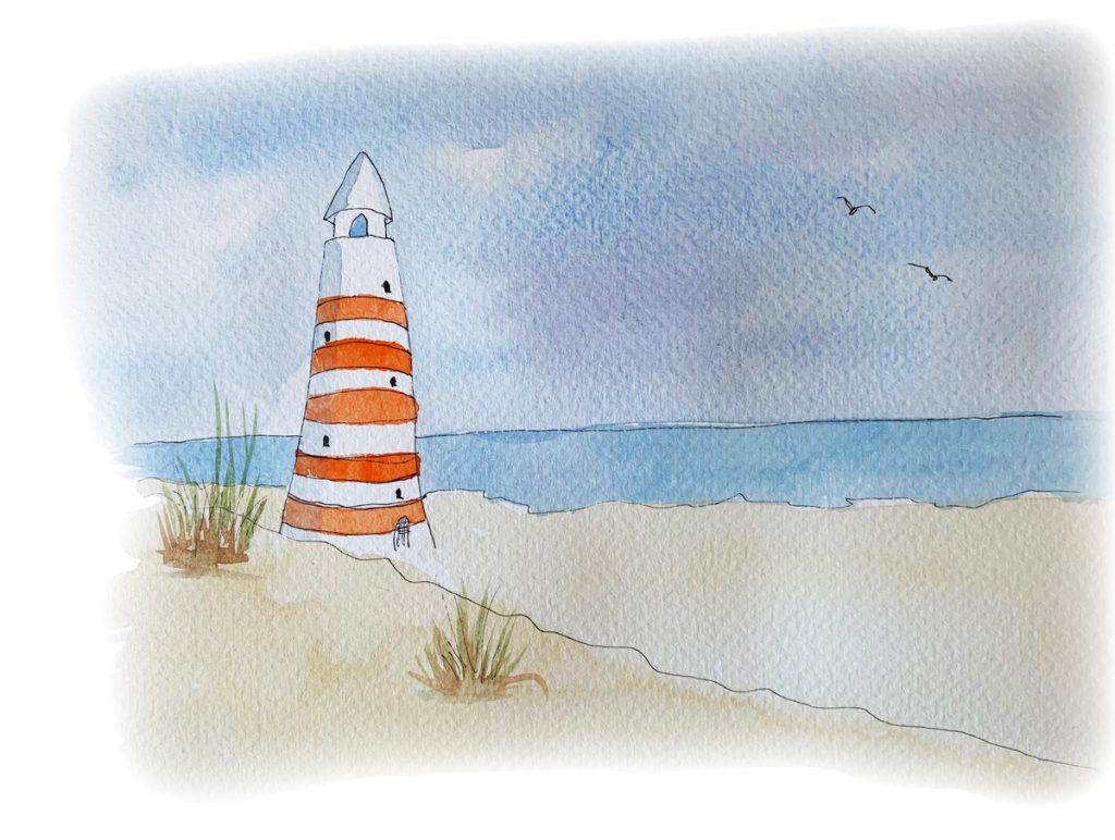 Leuchtturm Aquarell